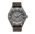 Cahill Automatic Grey / Leather | Black Dial