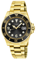 Barracuda IPYG Case, Black Sunray Dial, Ceramic Bezel, 316L IPYG Stainless Steel Bracelet | Blue Dial