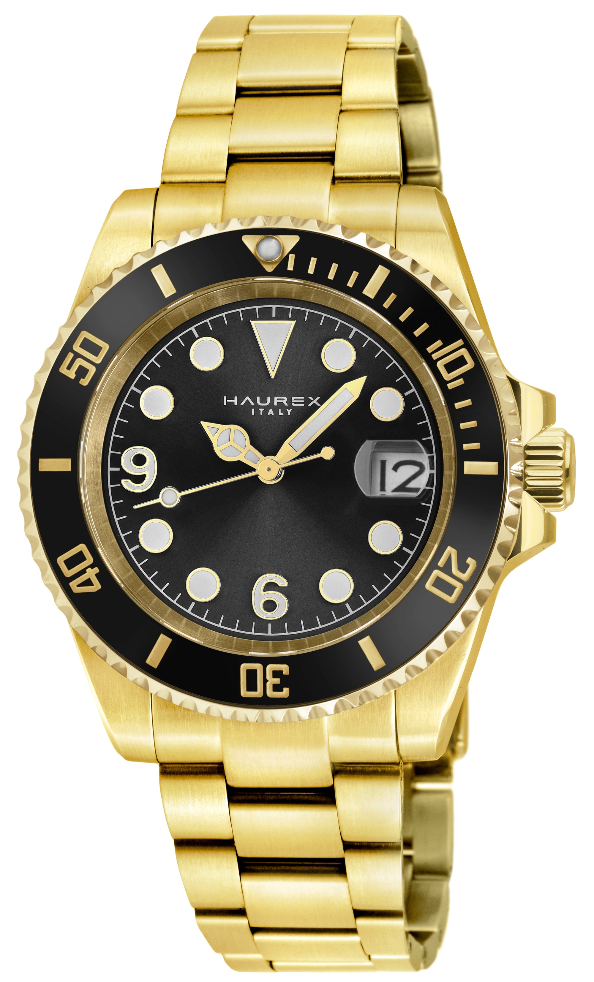 Barracuda IPYG Case, Black Sunray Dial, Ceramic Bezel, 316L IPYG Stainless Steel Bracelet | Blue Dial
