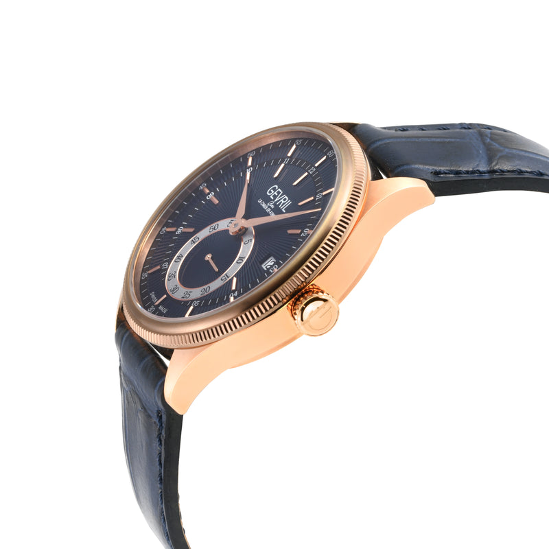 Empire Swiss made Automatic ETA 2895, RG Case, Blue Dial, second subdials | Blue Dial