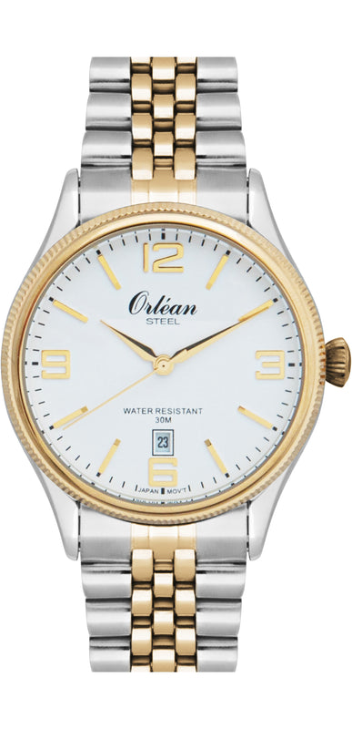 39mm Classic Steel, Date Two-Tone | White Dial