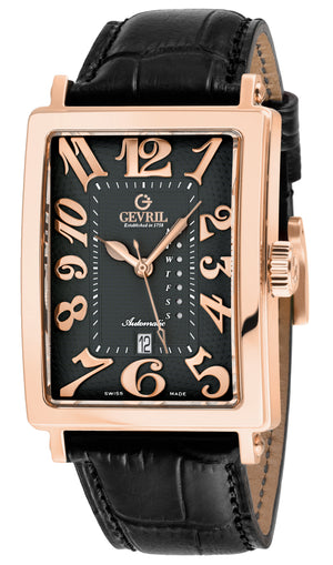 Avenue of Americas Swiss Modified Custom Sellita SW220-1 Movement rectangle Black Black, Day date | Black Dial
