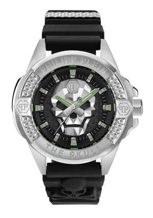 THE SKULL 44MM Black / Silicone | Black Dial