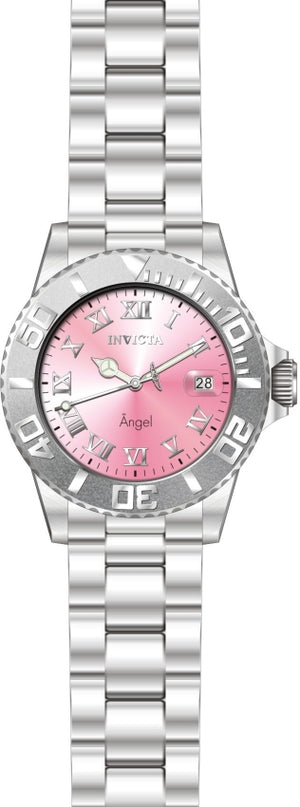 Angel Pink Dial / Silver Stainless Steel Bracelet Pink Dial