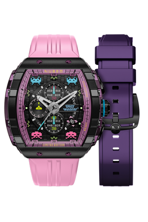 Magellan Chronograph Space Invaders Limited Edition Black / Rubber | Black Dial