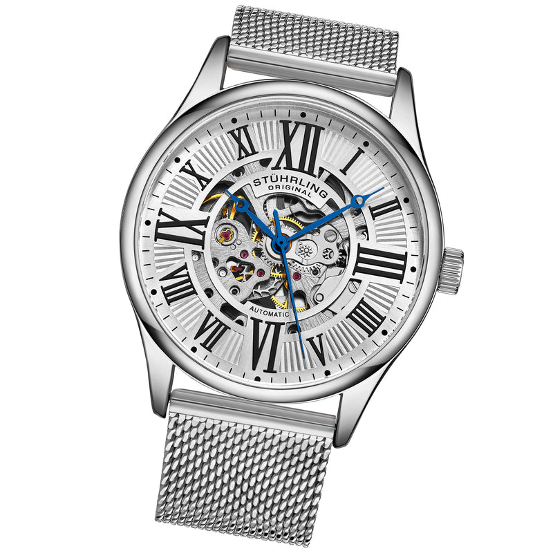3942M Automatic 42mm Skeleton Silver/Stainless Steel | Silver Dial