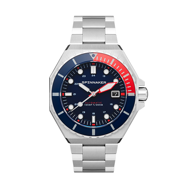 Dumas Blue Dial / Red / Stainless Steel | Blue Dial