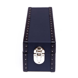 Kensington Leather Two-Watch Box Blue