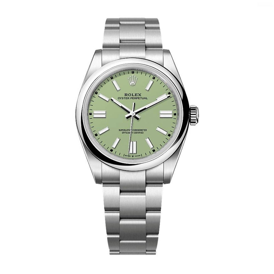 Pre-Owned Rolex Oyster Perpetual Pistachio Dial 41mm – Watch Gang