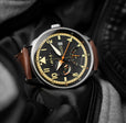 Mckellar Dual Time Black / Leather | Black Dial