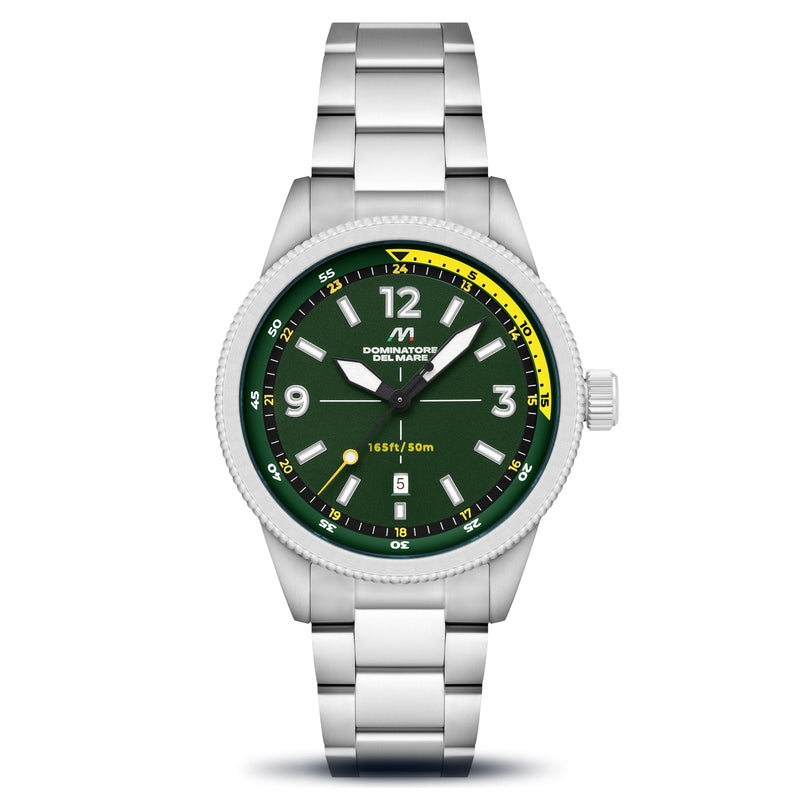 Aviatore Japan Quartz Green / Stainless Steel | Green Dial