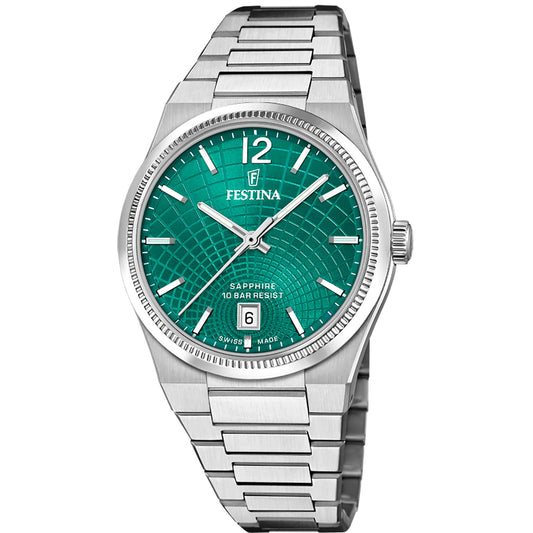 Rive Green / Stainless steel Green Dial