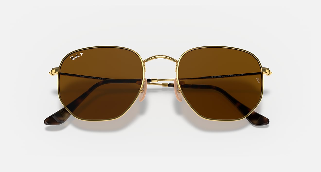 HEXAGONAL FLAT LENSES MEN'S Gold / Polar Brown |  Dial
