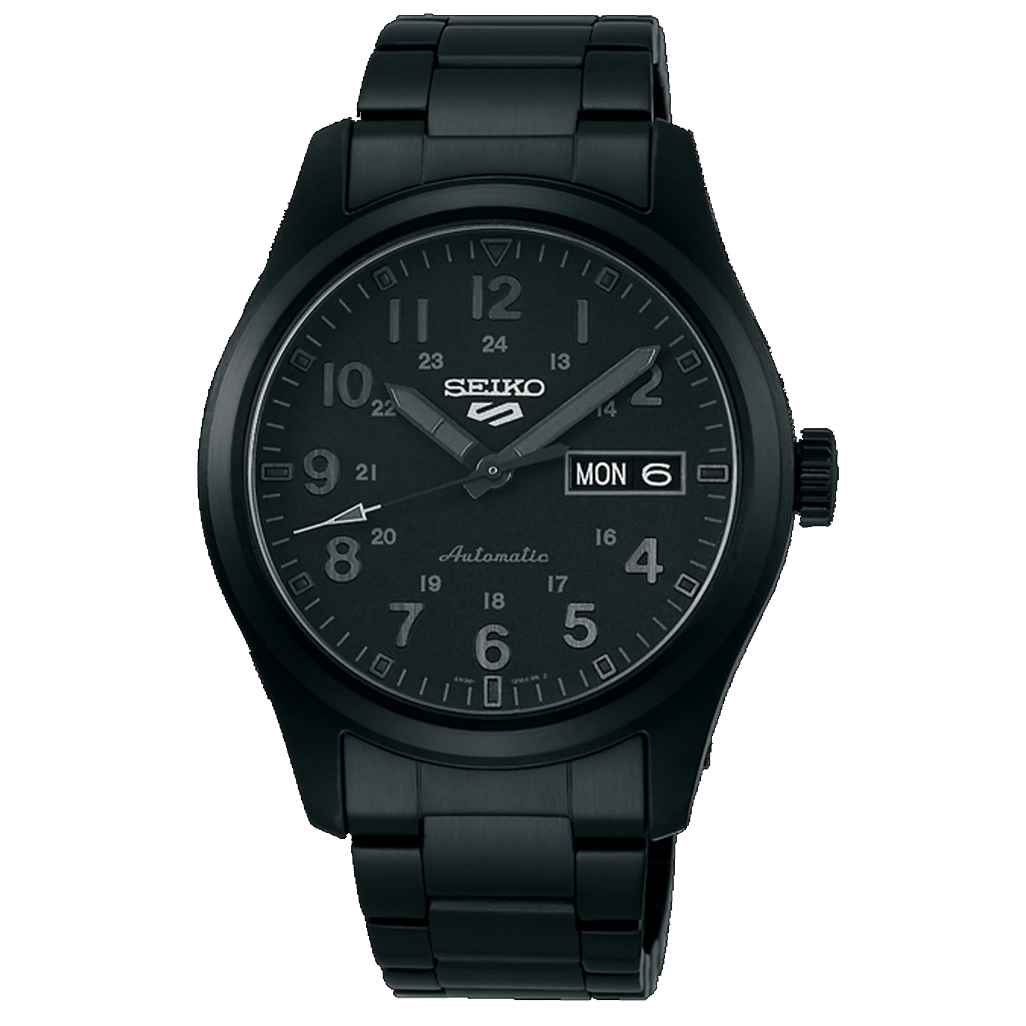 5 Sports Military Black Dial / Black Stainless Steel Black Dial
