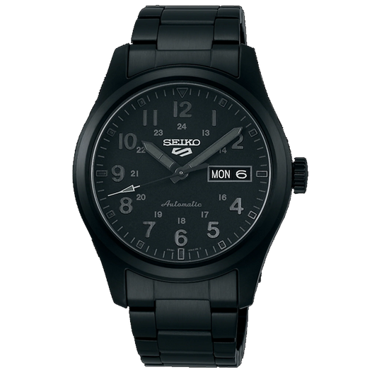 5 Sports Military Black Dial / Black Stainless Steel Black Dial