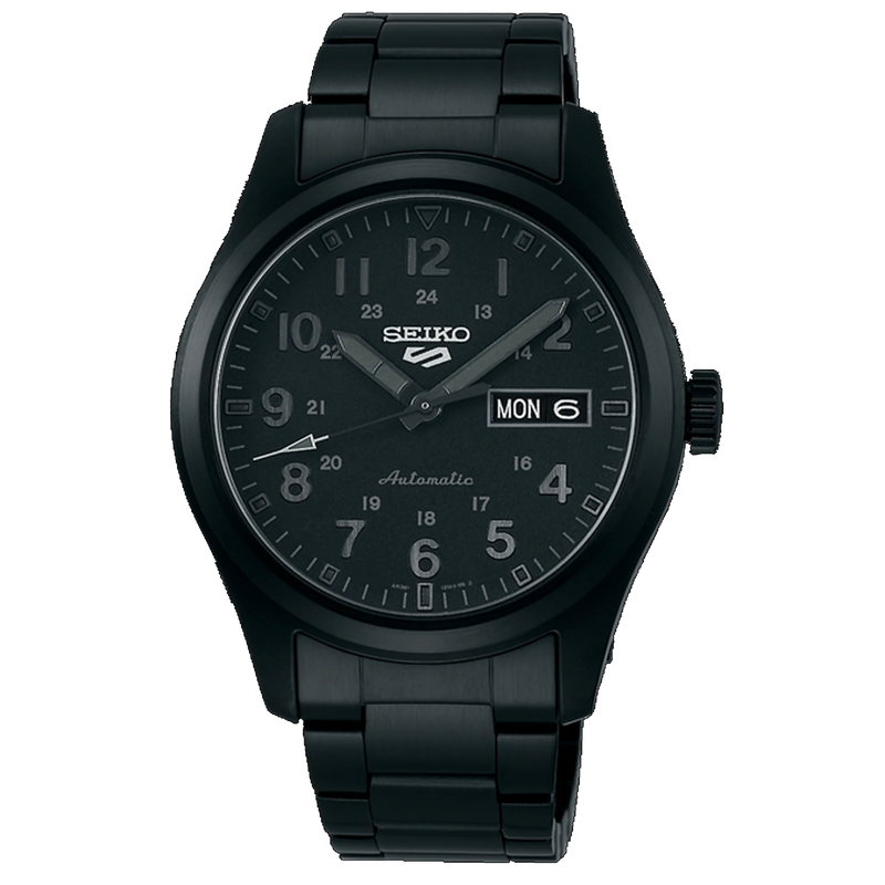 5 Sports Military Black Dial / Black Stainless Steel Black Dial