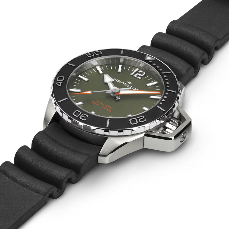 Khaki Navy Black/Rubber | Green Dial