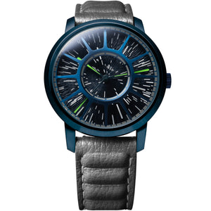 Hyperspace Automatic Blue Supernova Blue/gray leather strap | Black Dial