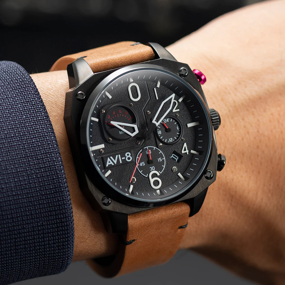 Hawker Hunter Retrograde Chronograph | Black Dial