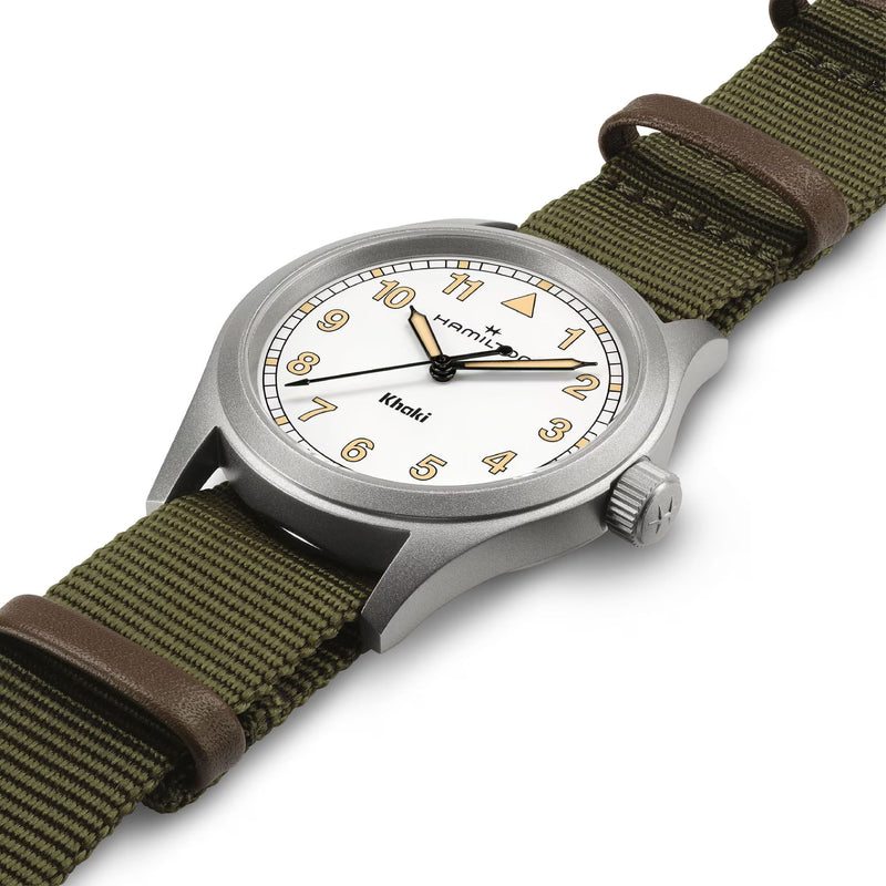 Khaki Field White / Textile | White Dial