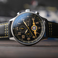 Classic Chronograph Black / Black Leather | Black Dial