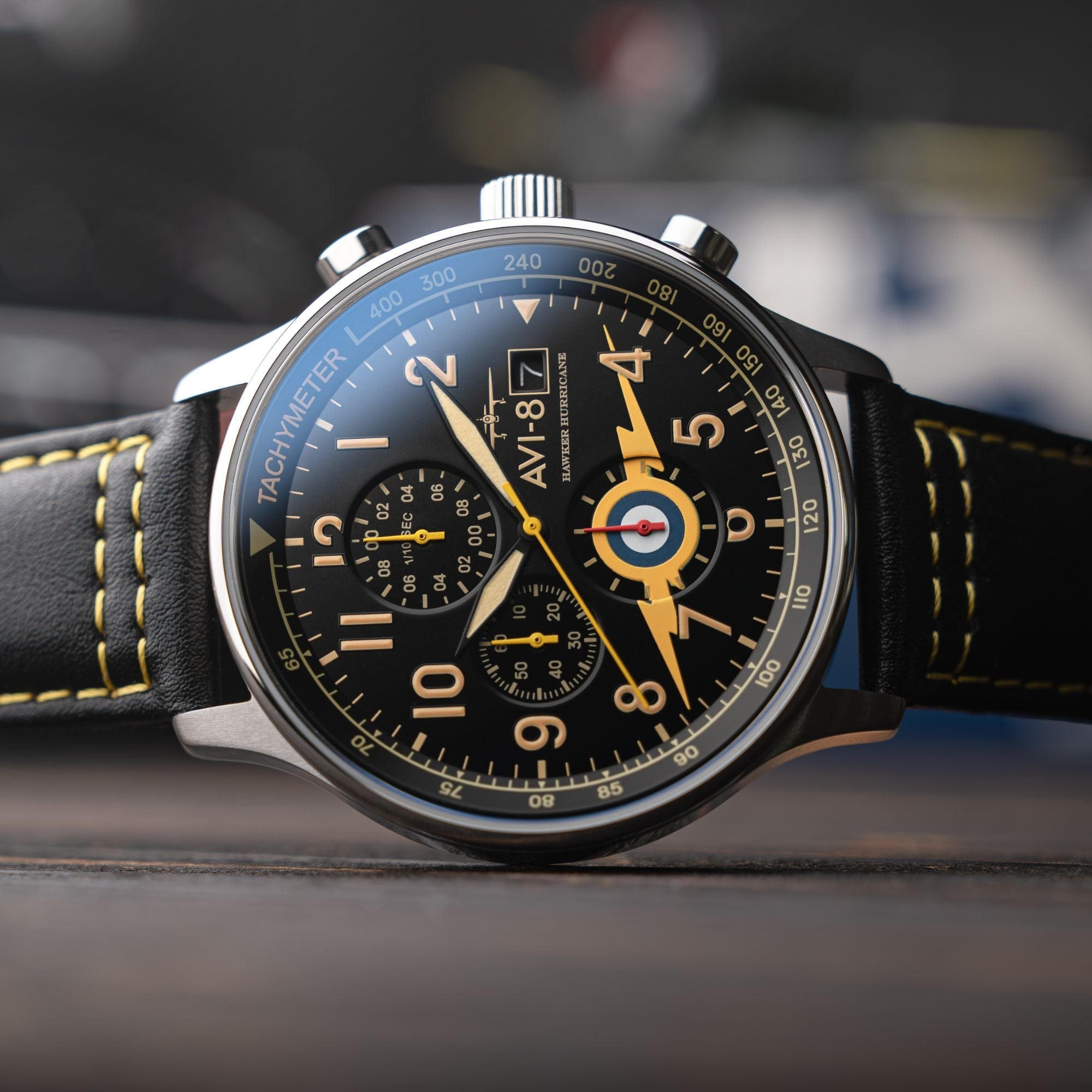 Classic Chronograph Black / Black Leather | Black Dial