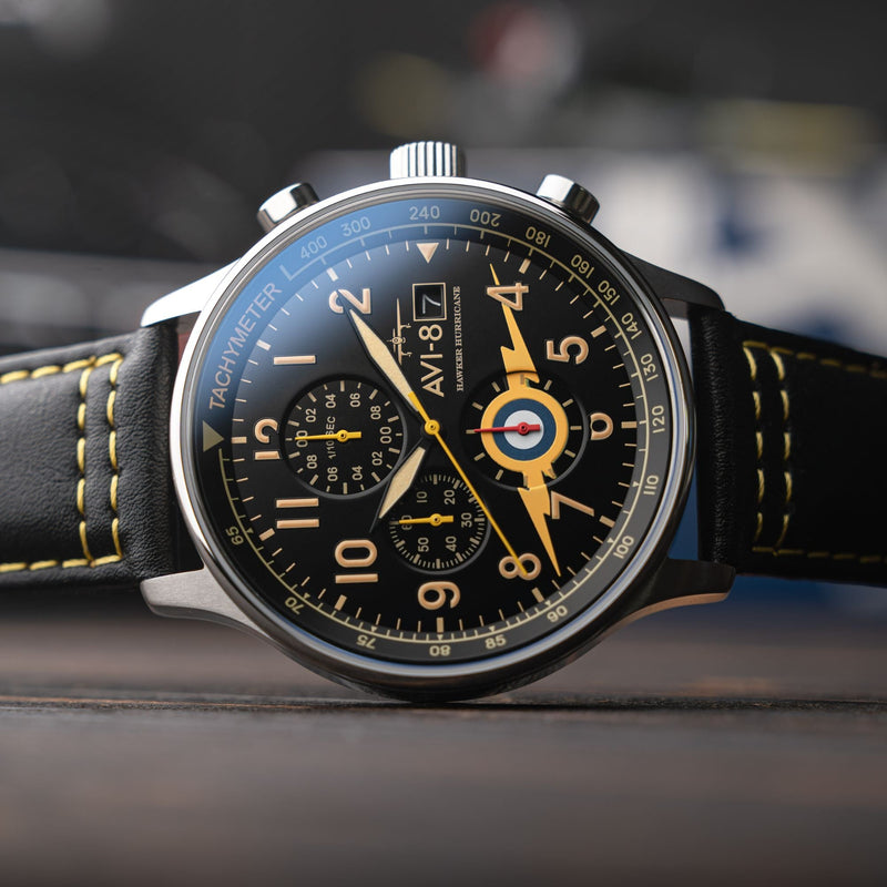 Classic Chronograph Black / Black Leather | Black Dial
