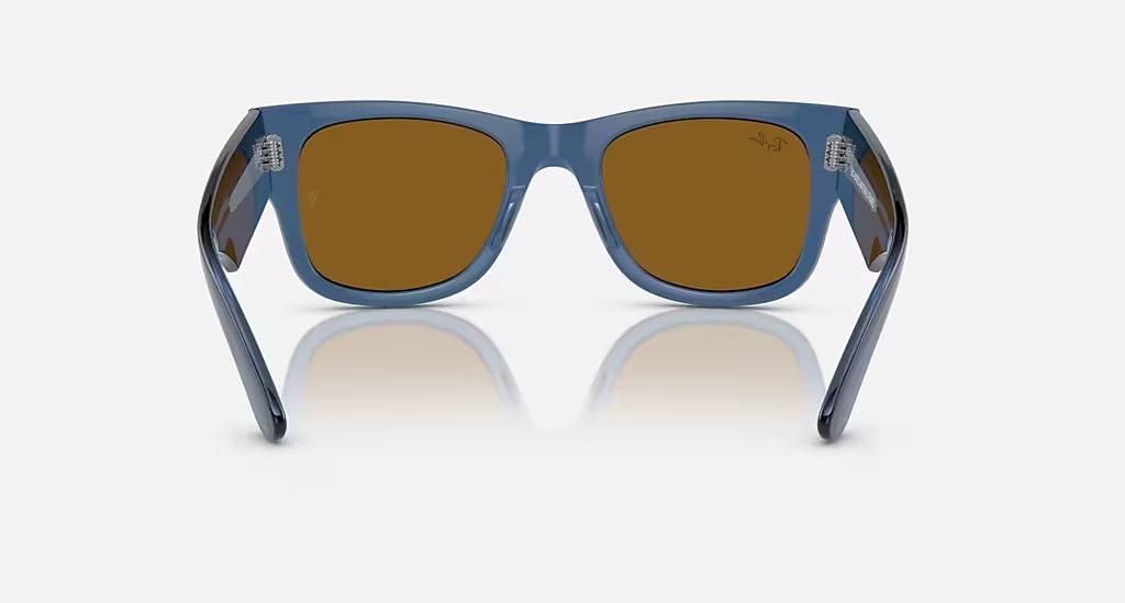 RAY BAN MEGA WAYFARER UNISEX Transparent Blu / Brown Bio-Based