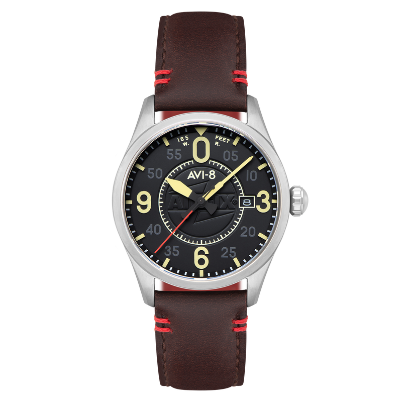 Smith Automatic Black / Brown Leather | Black Dial