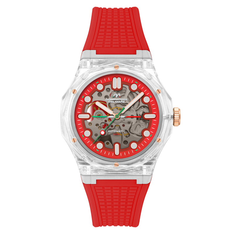 Ravello Automatic Red / Silicone | Red Dial