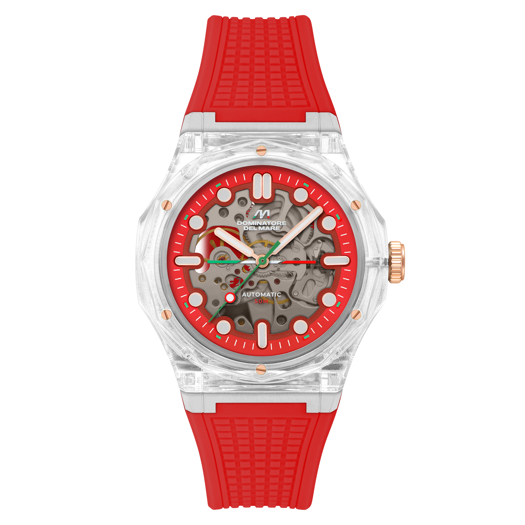 Ravello Automatic Red / Silicone | Red Dial
