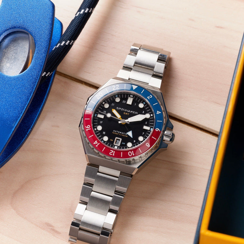 Dumas GMT Automatic Blue & Red  / Stainless Steel | Black Dial