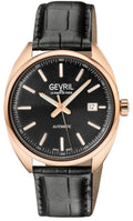 Five Points Gevril Selita SW200 Swiss Made Five Points Watch Italian Black Leather | Black Dial