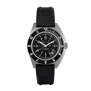 41MM STEEL NAVIGATOR W/ DATE AUTOMATIC (SSNAV-D AUTO) ON BLACK 3-PIECE RUBBER STRAP KIT AUTO SSNAV With Date on 11 Ballistic | Black Dial