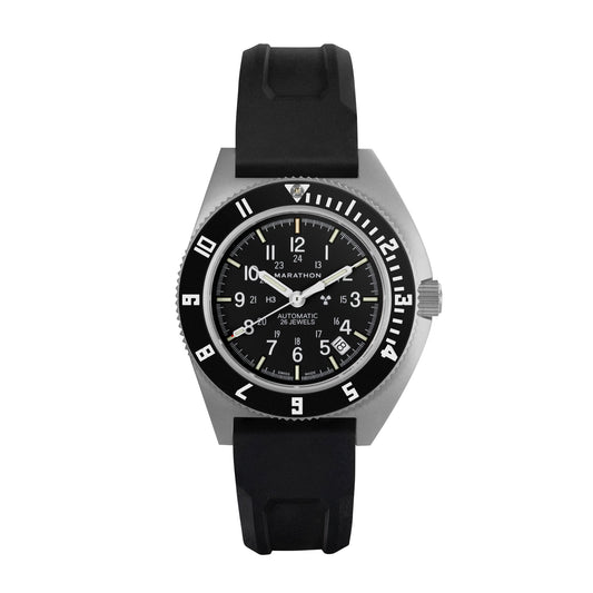 41MM STEEL NAVIGATOR W/ DATE AUTOMATIC (SSNAV-D AUTO) ON BLACK 3-PIECE RUBBER STRAP KIT AUTO SSNAV With Date on 11 Ballistic | Black Dial