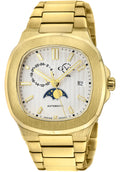 Potente - Moon phase Swiss Automatic, Sellita SW285-1,A, Moon Phase, IPYG Case, White Dial, IPYG Bracelet | White Dial