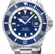 Wall Street Gevril Swiss Made SW200-1 Steel Rotating Blue Ceramic Bezel , 316L case, Blue Dial | Blue Dial