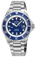 Wall Street Gevril Swiss Made SW200-1 Steel Rotating Blue Ceramic Bezel , 316L case, Blue Dial Blue Dial
