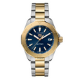 TAG HEUER AQUARACER PROFESSIONAL 200 SOLARGRAPH , 40MM, 200M, 18K GOLD PLATED/ STEEL CASE & BRACEL Blue Dial | Blue Dial