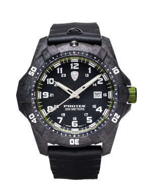 Carbon Dive CARBON CASE/BLACK&GREEN DIAL/BLACK STRAP | Black Dial