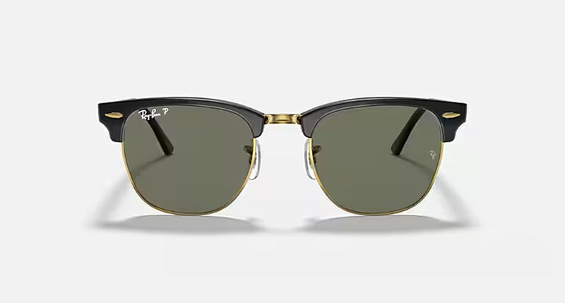 CLUBMASTER CLASSIC UNISEX / BLACK - CRYSTAL GREEN POLARIZED