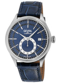 Empire Gevril Swiss Automatic, ETA 2895, Blue Dial,  Genuine Handmade Italian Blue Leather | Blue Dial