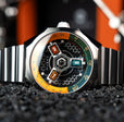Skylab Automatic Yellow & Green / Stainless Steel | Black Dial