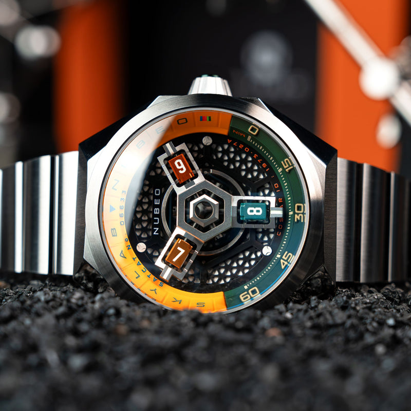 Skylab Automatic Yellow & Green / Stainless Steel | Black Dial