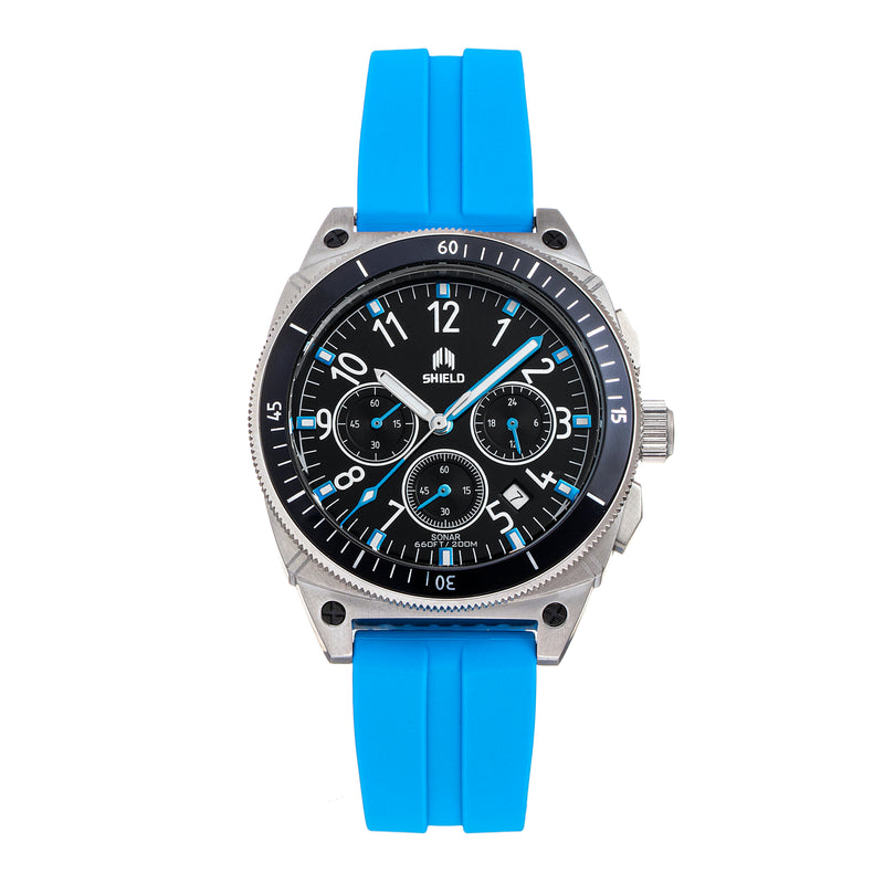 Sonar with Date Light Blue | Black Dial