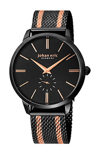 Kolding Black, Black two tone mesh  IP rose | Black Dial