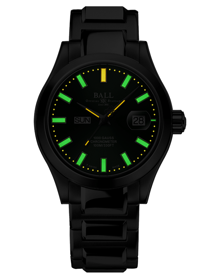 Engineer III Marvelight Chronometer Automatic Watch Green 40mm Green Dial