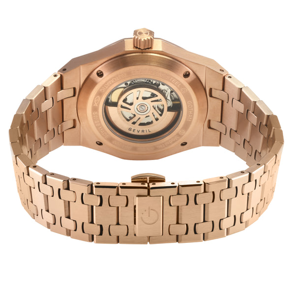 Gotham Swiss Automatic Movement, Black Embossed Dial, IPRG Bracelet | Black Dial