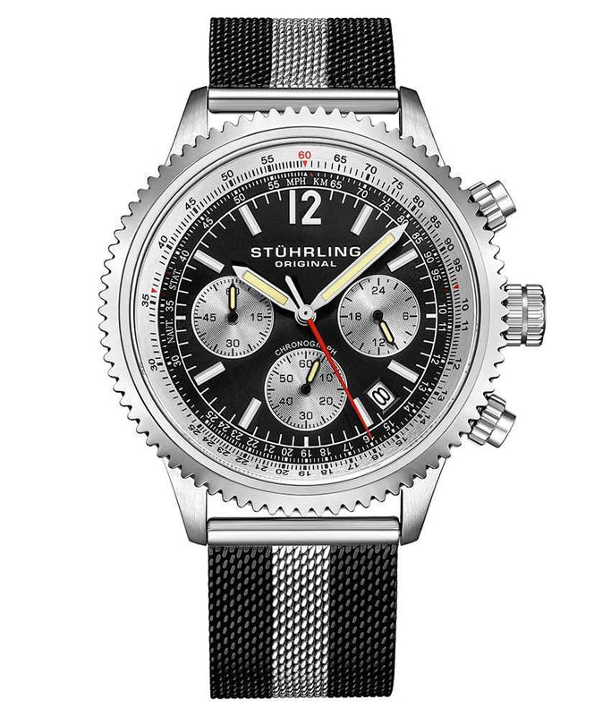 Monaco Chronograph Black/Silver | Black Dial