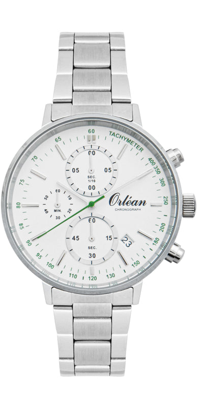 40mm Steel Chronograph Silver | White Dial